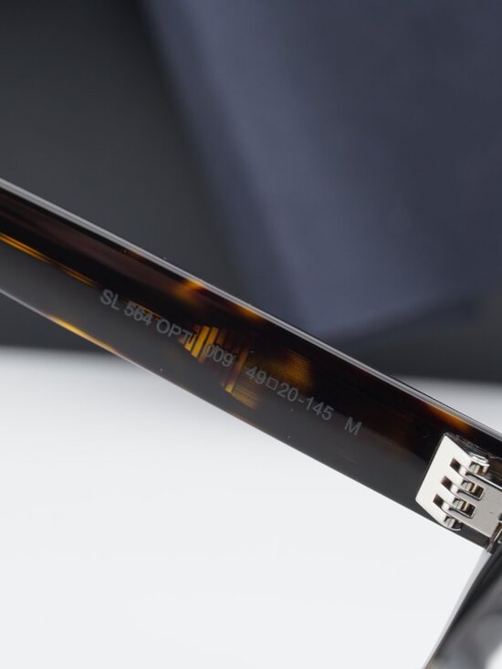 Saint Laurent SL564 OPT 009 Square Eyeglasses – Havana 49mm main image 11